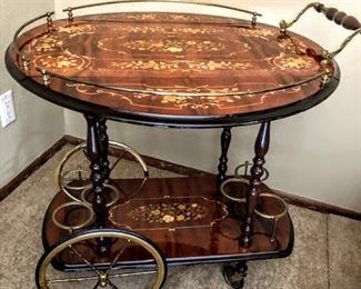Inlaid Bar Cart