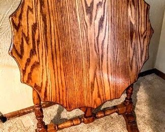 Oak Side Table Folded