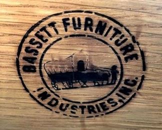 Vintage Bedroom Set Logo Bassett Furnitiure Company