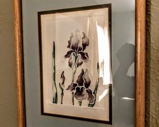 Vintage Irises Watercolor