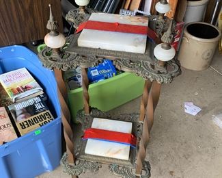 Fantastic victorian two tier marble table