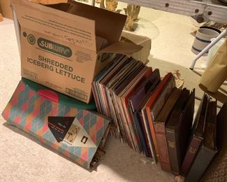 33 Rpm records, 78 rpm records, vintage barbecue set