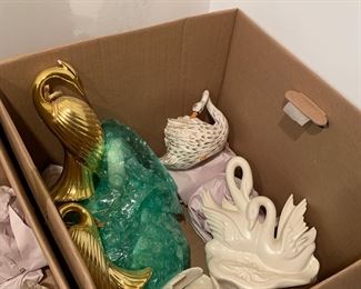 Swan figurines