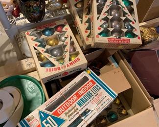 Vintage Christmas decor and lights