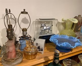 Antique scotch terrier lamps