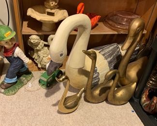 Brass swans