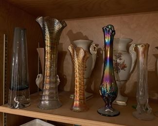 Carnival glass Vases