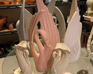 Beautiful swan figurines