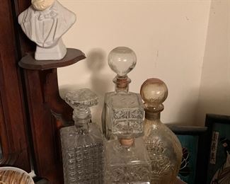 Vintage decanters
