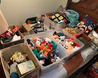 Almost every Beanie Baby made in 3 rooms of the house