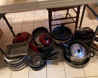 Pots, pans, baking supplies