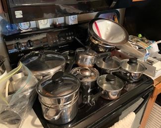 Pots, pans, kitchen supplies