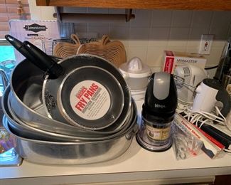 Pans, Ninja, mixers, bowls