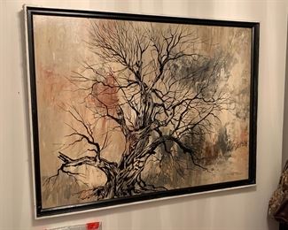 Elegant mid century signed art