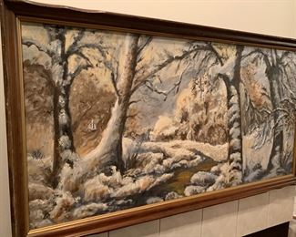 Beautiful winter scene art