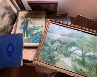 Art, free masons, vintage navy advertisement