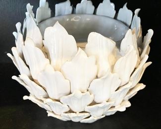 Ceramic Artichoke Bowl (Note: Some chips are present)