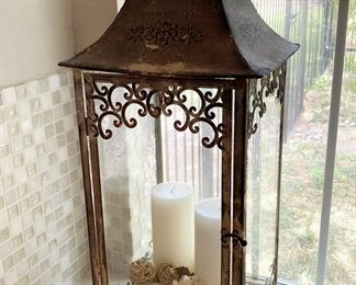 Extra Large Glass Candle Holder Lantern (Pair available)