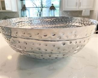 Extra Large Stainless Steel Hammered Bowl (Made in India)