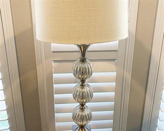 Mercury Glass Look Table Lamp with Acrylic Base