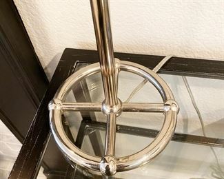 Tall Chrome Table Lamp (Detail view)