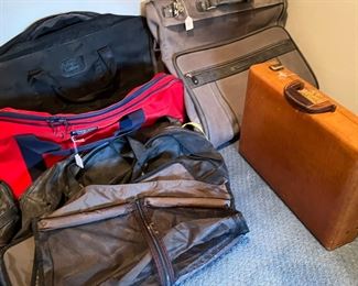 Luggage and leather briefcase