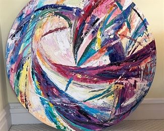 Beautiful acrylic on canvas painting by Ben Georgia titled lyrical abstractions