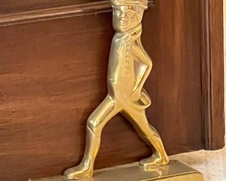 Pair of brass door stops