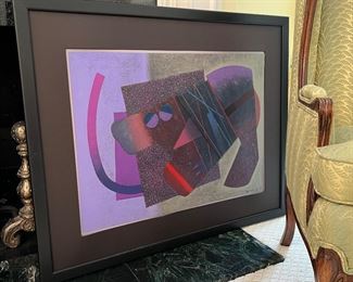 Beautiful acrylic and mixed media painting by Jose Serrano