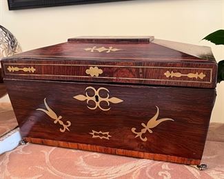 Spectacular antique tea caddy