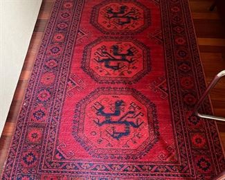 Red Oriental rug