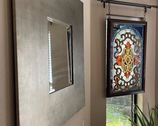 A pair of Stained glass 