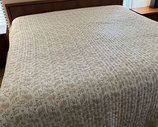 Mid century modern king size bed, mattresses and frame