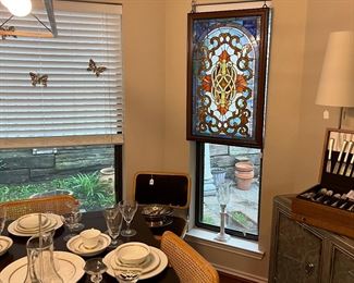 Oxford service for 24  and serving pieces and Wedgewood  service for 12 with serving pieces Sterling silverware 