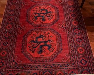 Red oriental rug 