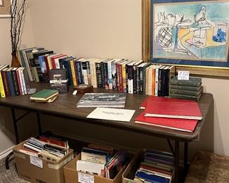 Railroad books and watercolor art work