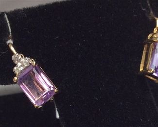10kt GOLD & TANZANITE EARRINGS