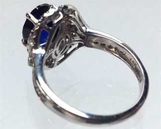 14KT GOLD & SAPPHIRE RING, 4.4g