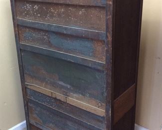 ANTIQUE PRIMITIVE PIE SAFE w TIN PUNCH