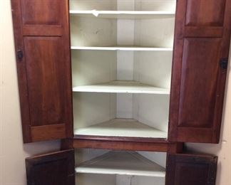 SKID 18th CENTURY CHERRY CORNER CUPBOARD