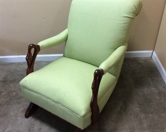 VTG. GREEN GOOSENECK ROCKING