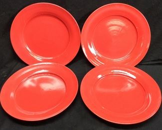 (4) CALLICUTT POTTERY PLATES