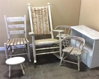 ANTIQUE WHITE PORCH CHAIRS