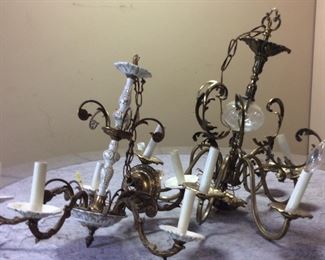 PAIR OF VINTAGE CHANDELIERS