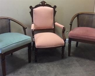 3 VINTAGE OCCASIONAL CHAIRS