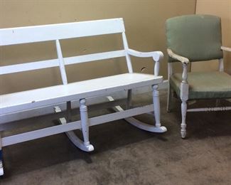 VINTAGE PORCH ROCKER & CHAIR
