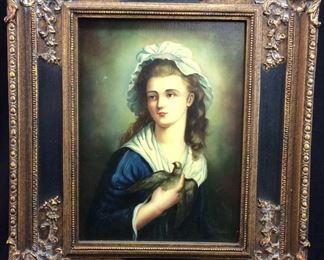 ANTIQUE OIL ON CANVAS