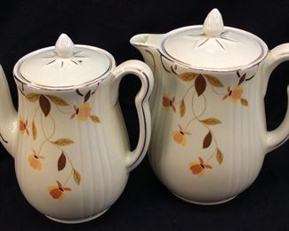 (2) HALL CHINA AUTUMN LEAF COFFEE POTS