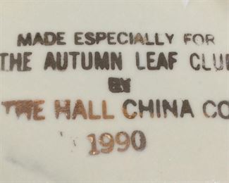 1990 HALL CHINA JEWEL TEA AUTUMN LEAF