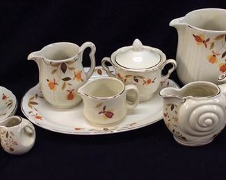 HALL CHINA AUTUMN LEAF SET